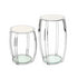 Scarlett Silver & White Marble Side Table